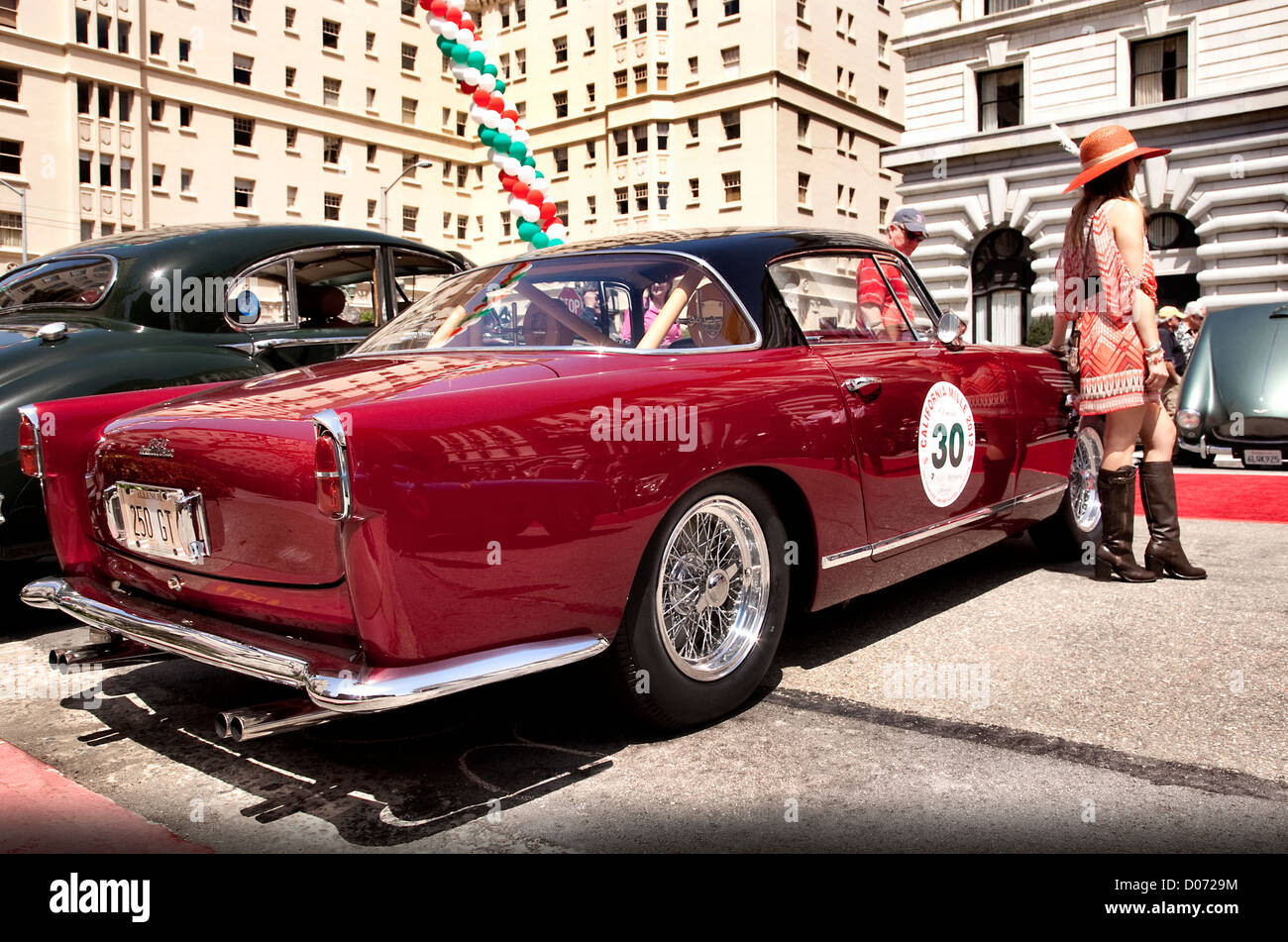 California Mille Car Show al Fairmont Hotel di San Francisco Stati Uniti d'America Foto Stock