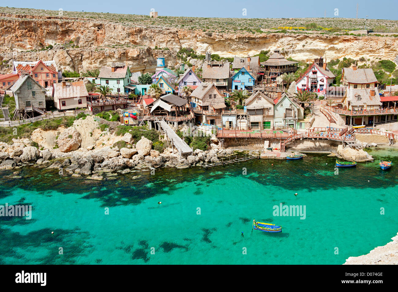 Popeye Village, Malta Foto Stock