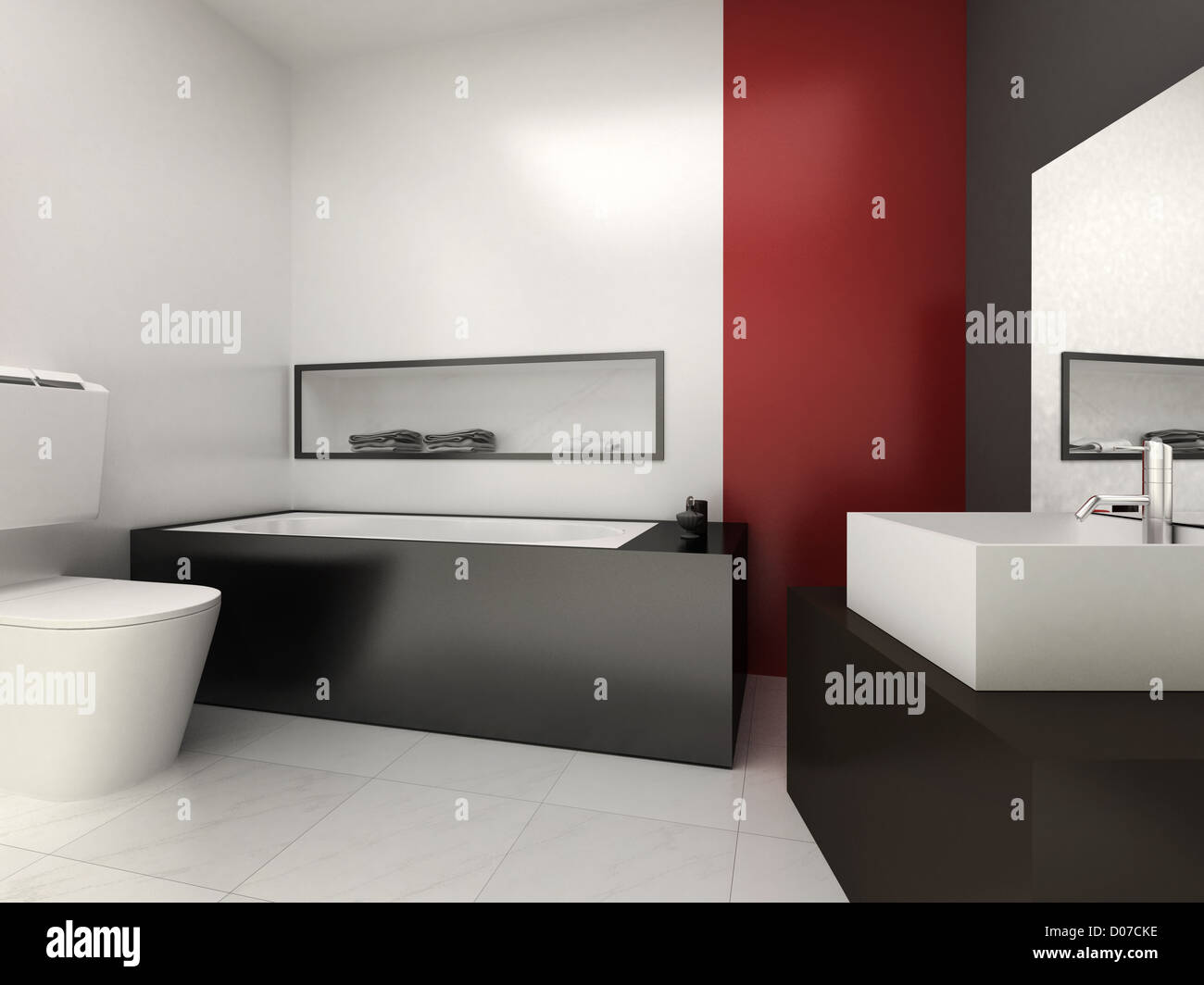 Bar Interior Design con decor moderno3D rendering Foto Stock
