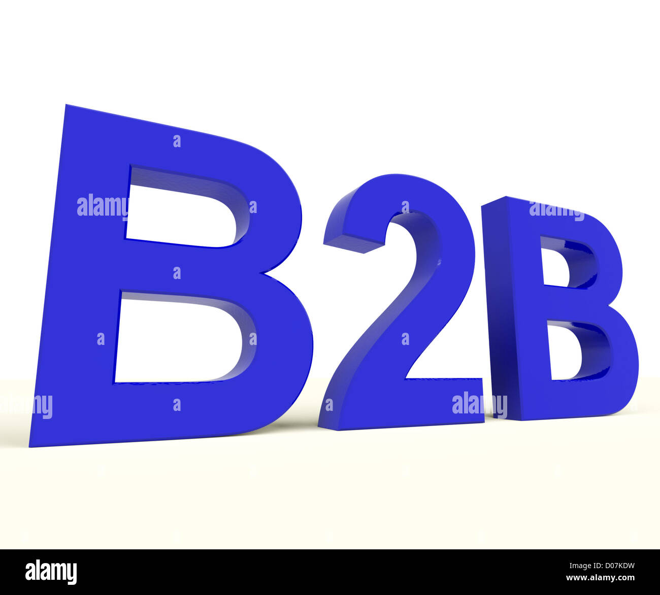 B2b blu parola come un segno del business e del commercio Foto Stock