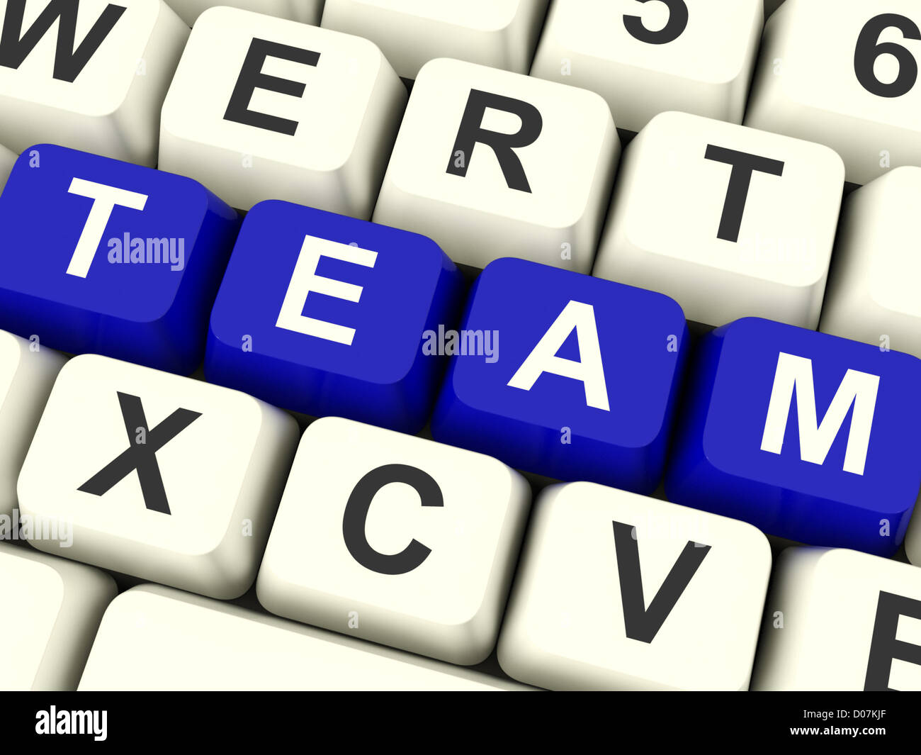 Il team di Word come simbolo per il lavoro di squadra e Partenerships Foto Stock