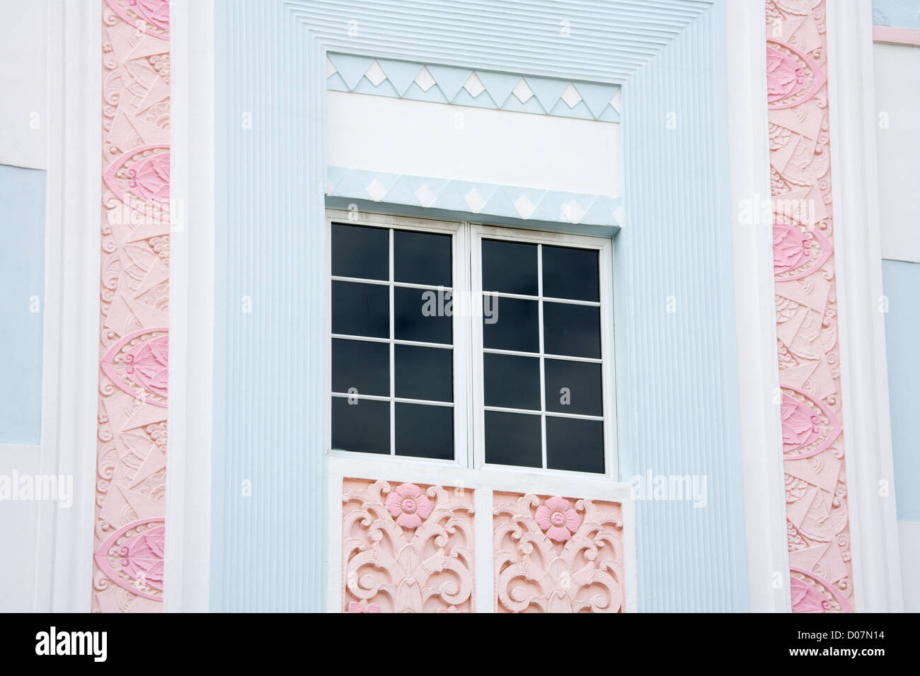 Art Deco su Collins Avenue,South Beach, Miami Beach, Florida, Stati Uniti d'America Foto Stock