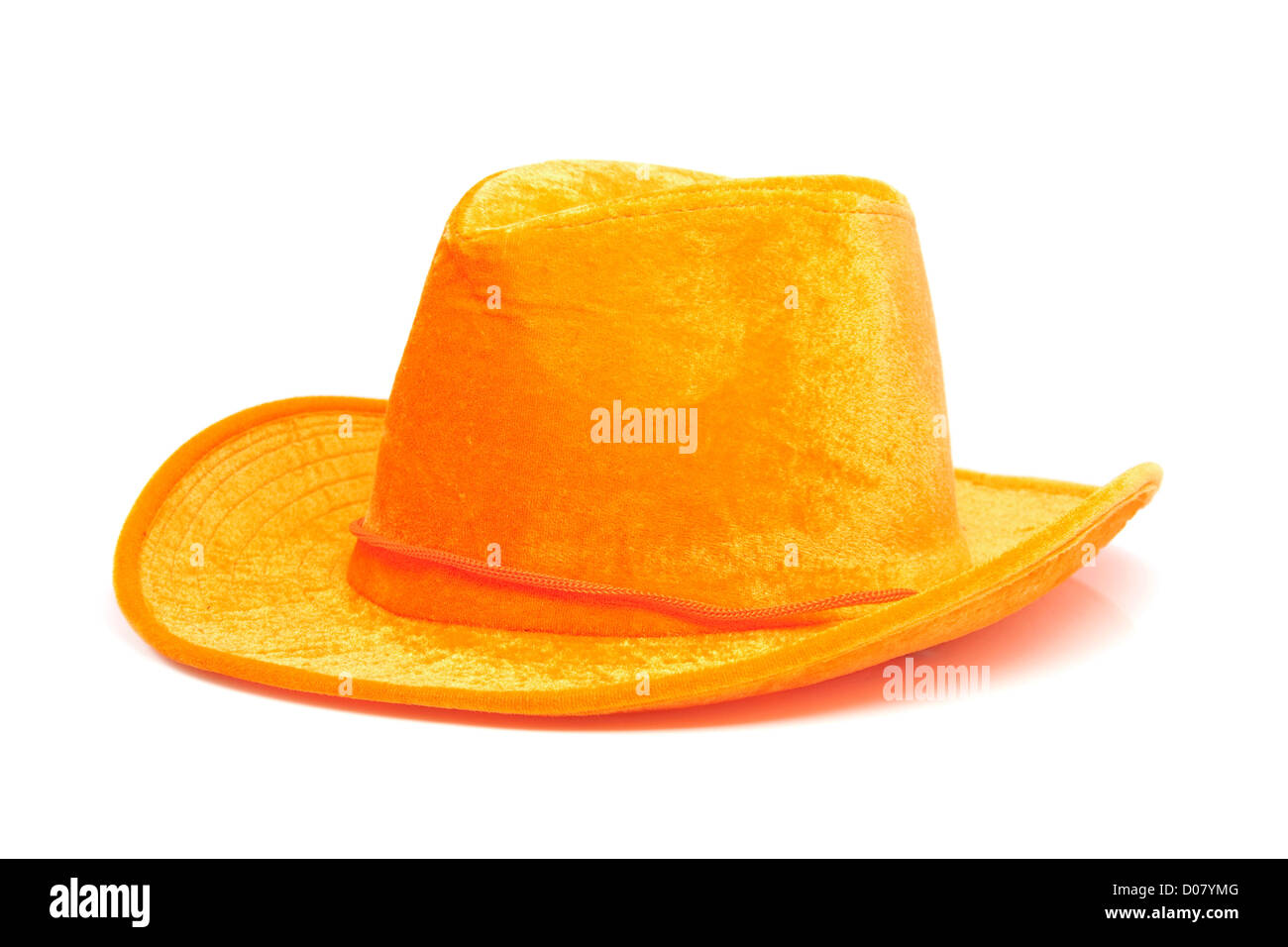 Orange western hat isolati su sfondo bianco Foto Stock