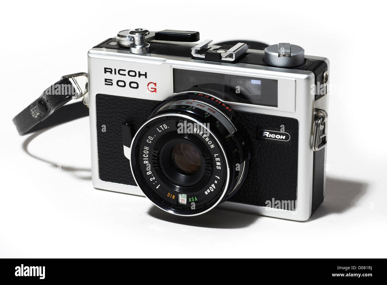 Ricoh 500G retrò fotocamera a pellicola 35mm Pellicola retrò fotocamera Ricoh Foto Stock