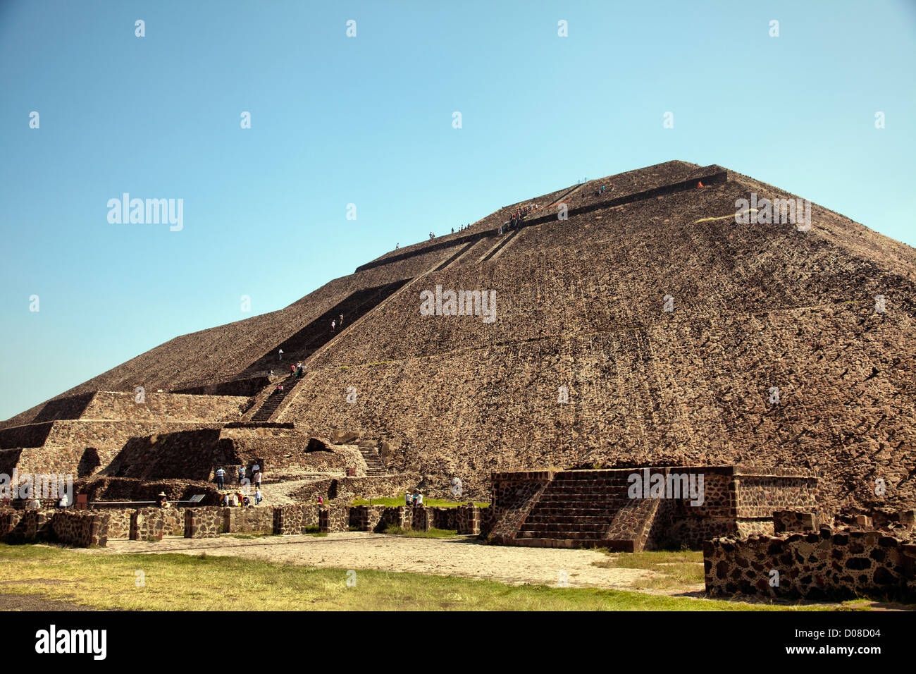 La Piramide del Sole a Teotihuacan in Messico Foto Stock