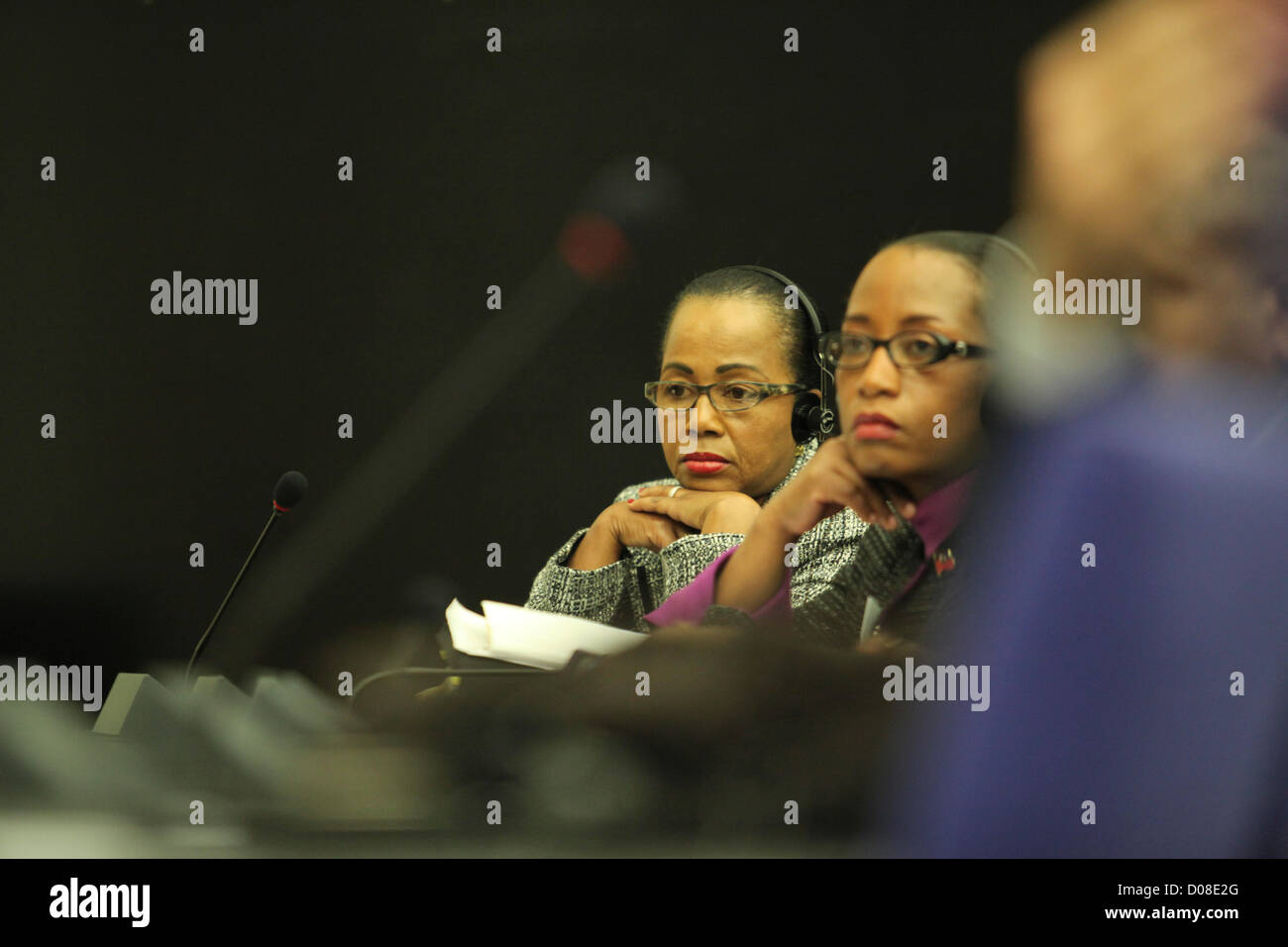 Strasburgo, Francia. Xx Novembre 2012. Visita ufficiale di Michel Joseph MARTELLY,presidente di Haiti con il presidente del PE Martin SCHULZ Foto Stock