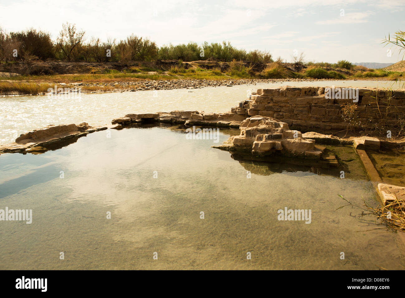 Hot Springs nel Parco nazionale di Big Bend, Texas Foto Stock