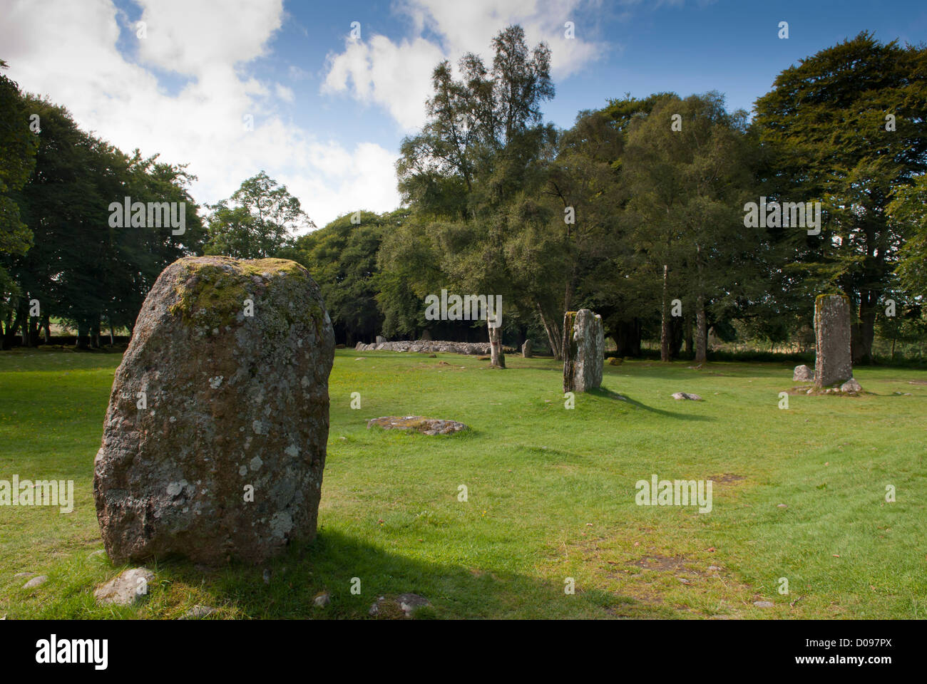 Balnuaran di clava una sepoltura antica cairn, Highland, Scozia. Foto Stock