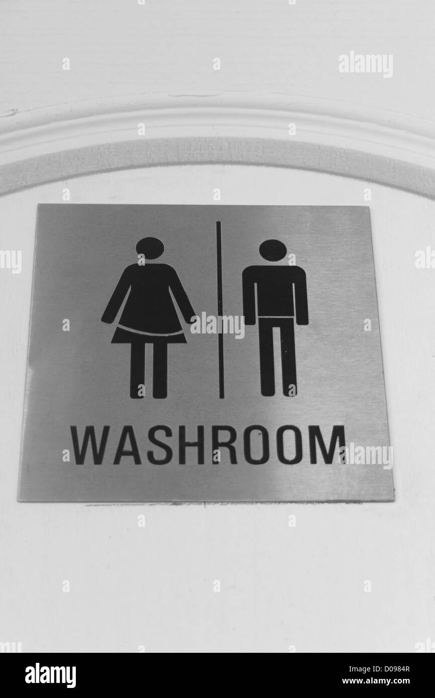 Il bagno pubblico segno Foto Stock