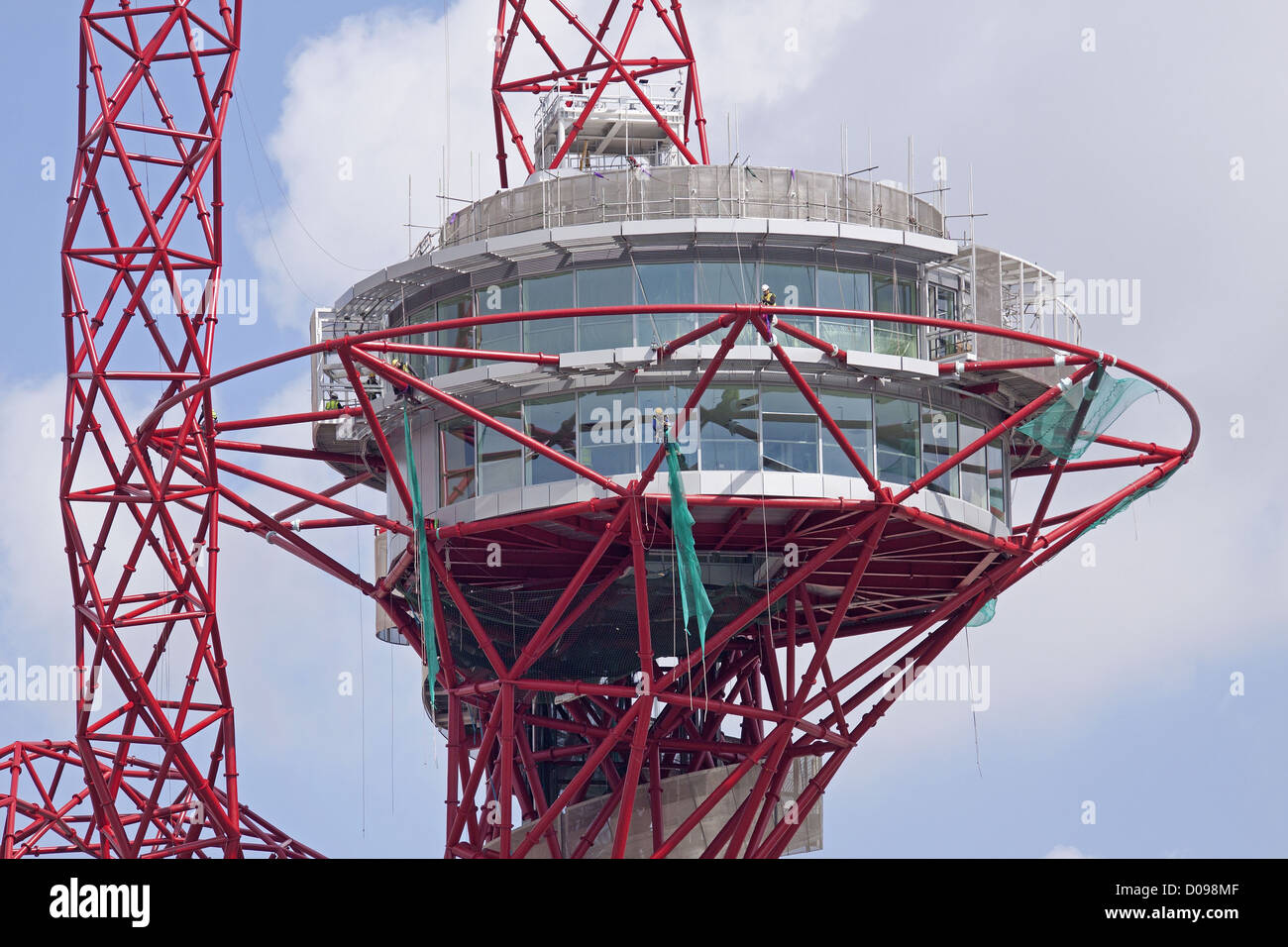 Piattaforma panoramica su orbita MITTAL torre costruita architetto Anish Kapoor per Londra 2012 Giochi Olimpici di Londra Inghilterra grande Foto Stock