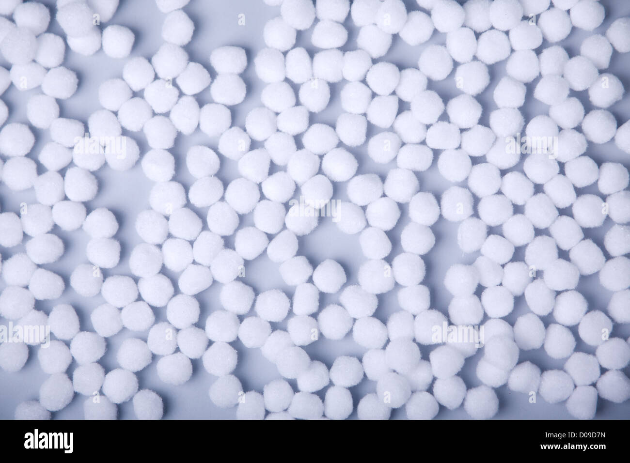 Bianco palle morbide sfondo Foto Stock