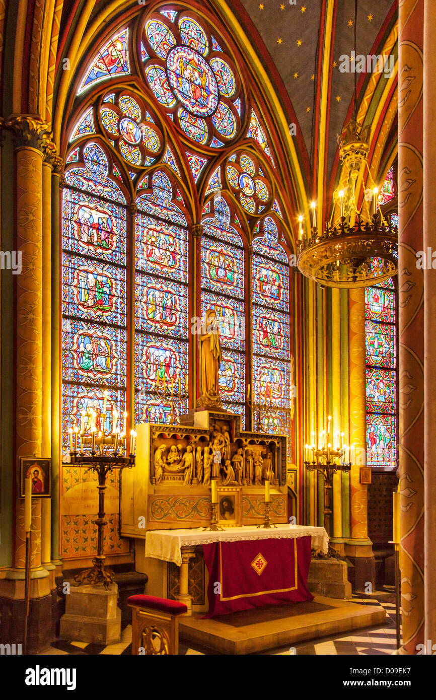 Maarten de Vos - "La Vergine" Cappella nella cattedrale di Notre Dame di Parigi Francia Foto Stock