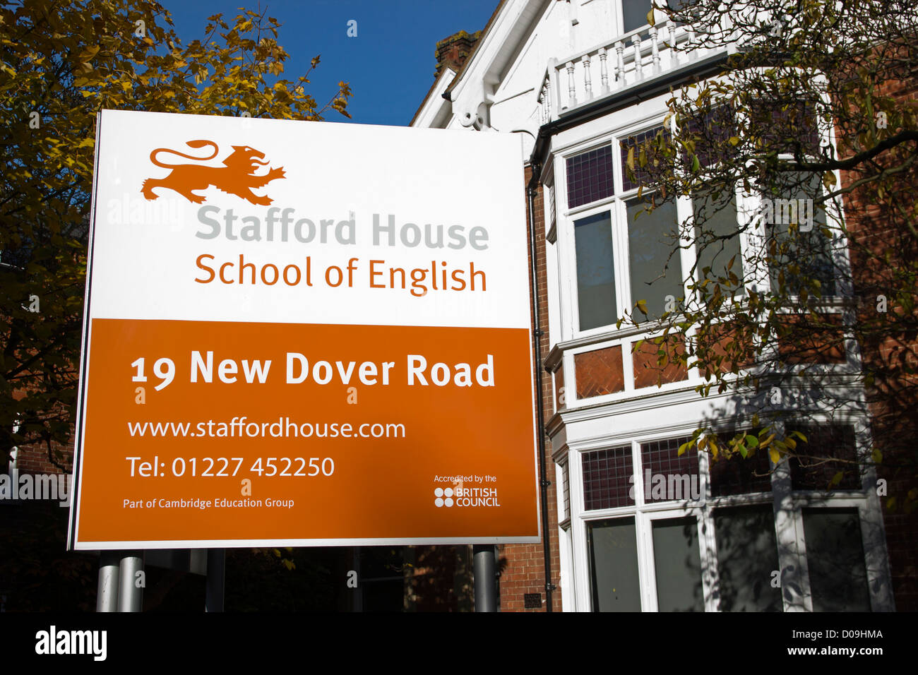 Stafford House School of English Canterbury Inghilterra Foto Stock