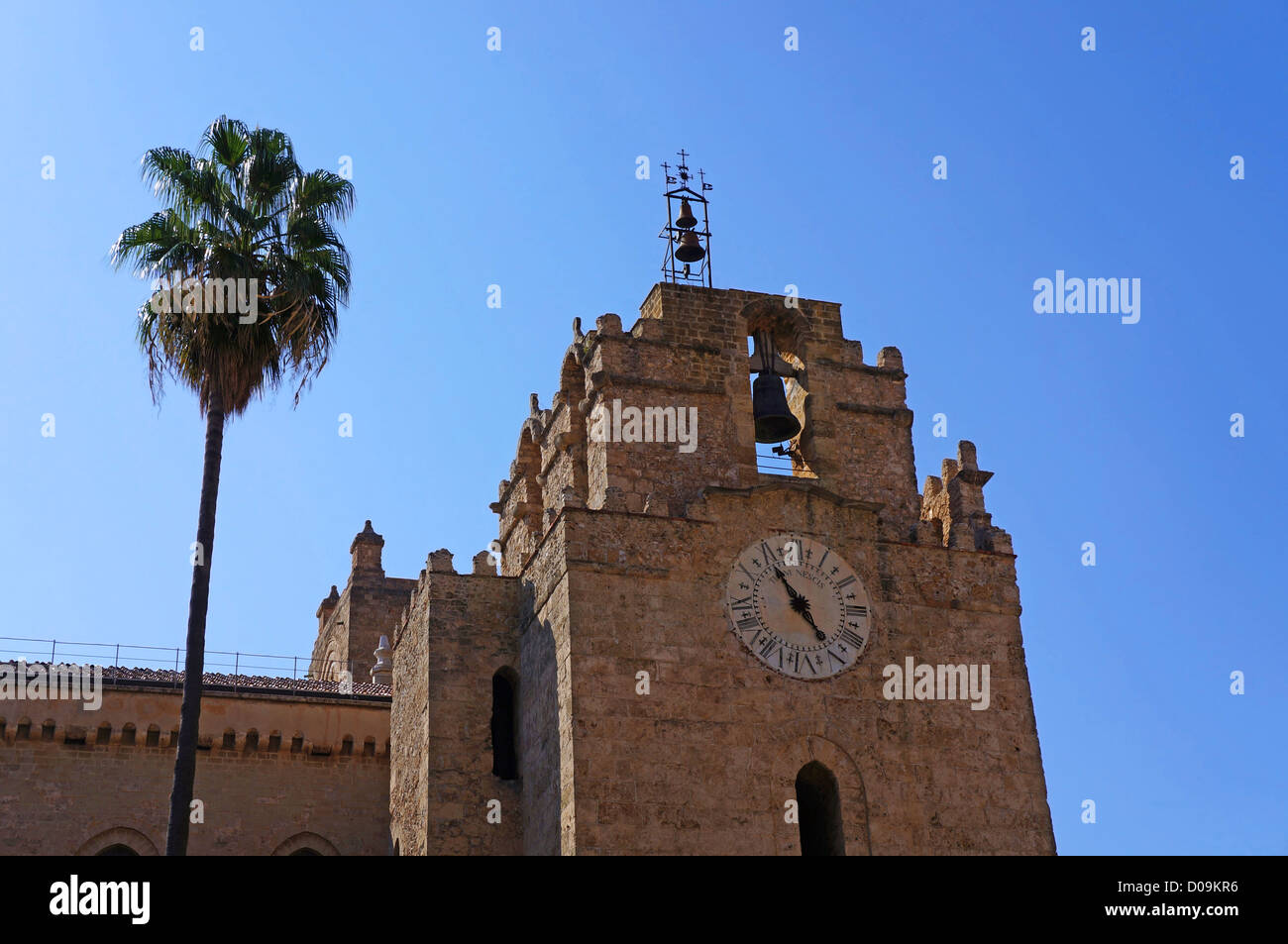 Vista esterna del duomo di Monreale a Palermo, Sicilia Foto Stock