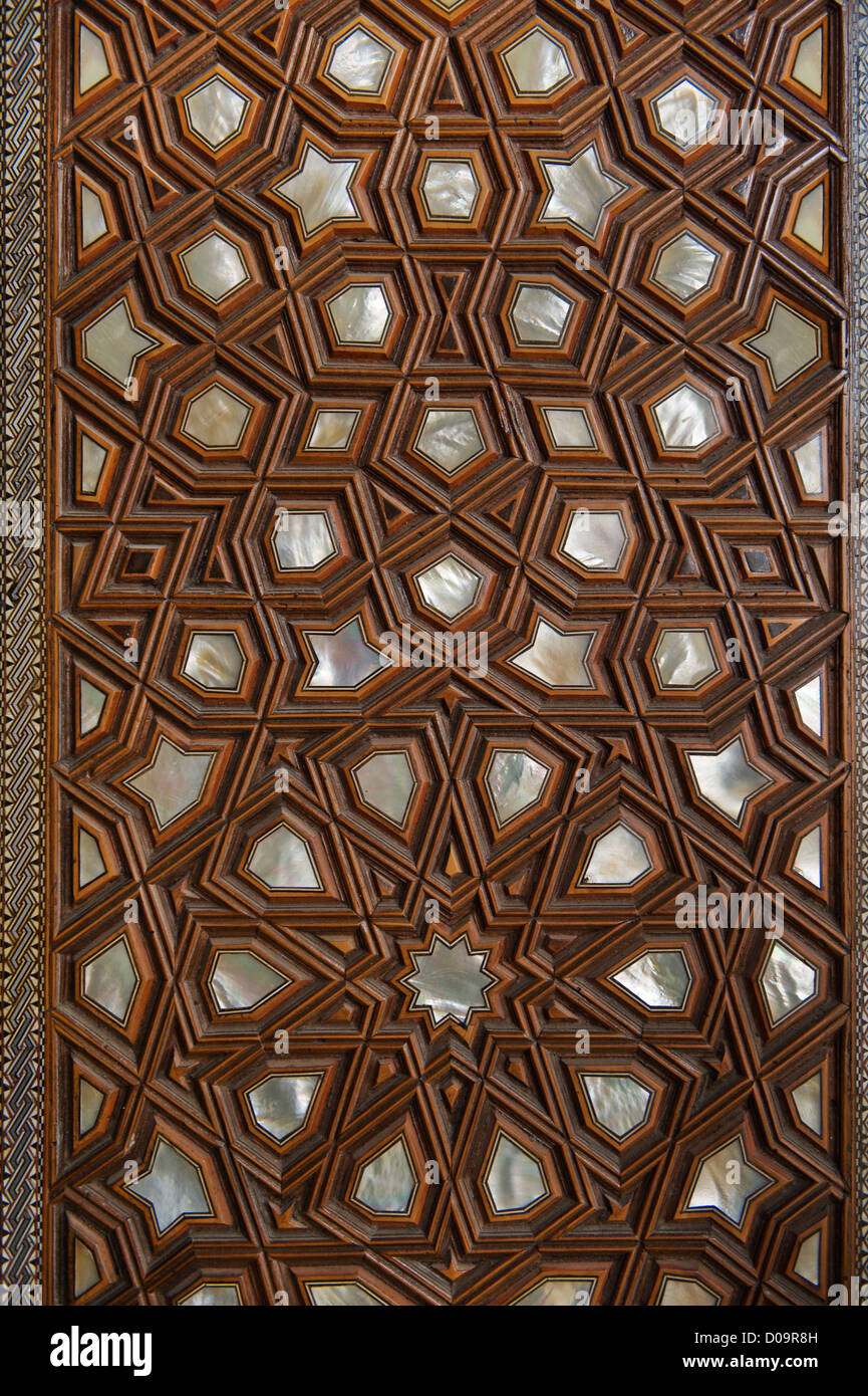 Dettaglio della porta in Ottoman Imperial tomba Ayasofya Istanbul Turchia Foto Stock