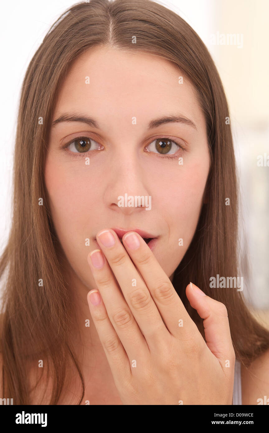DONNA INTERIORE Foto Stock