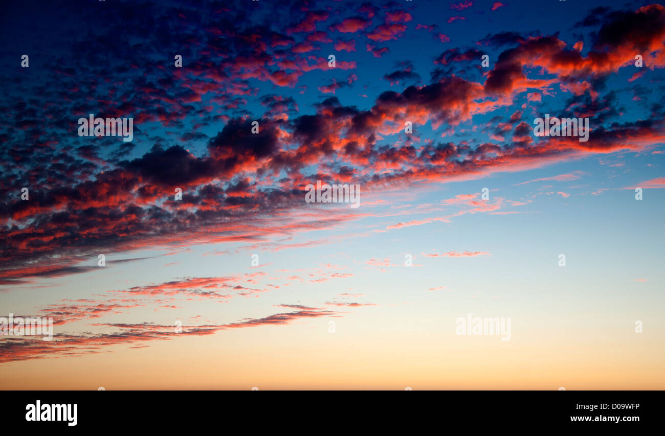 Tramonto mozzafiato sul mare a San Diego in California Foto Stock