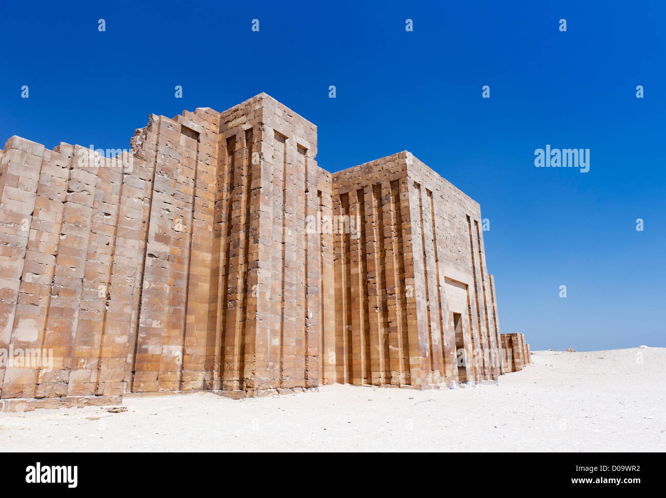 Il complesso funerario di Djoser presso l'antico sepolcreto di Saqqara in Egitto, Africa Foto Stock