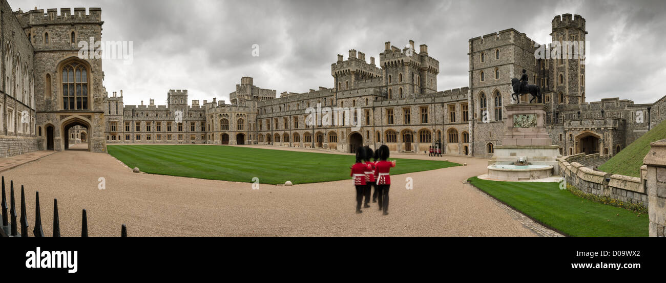 Il Castello di Windsor e vista panoramica Foto Stock