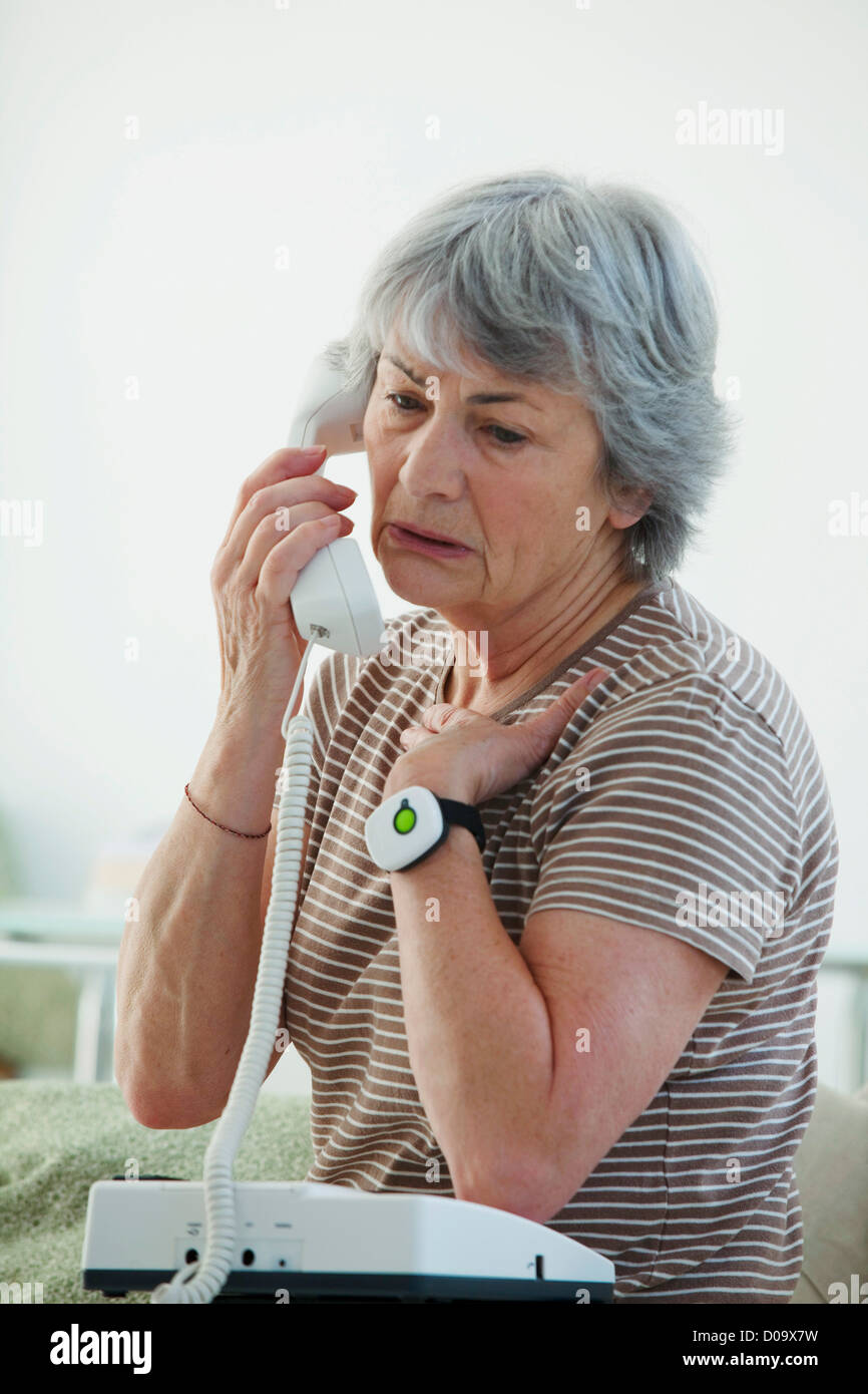 Sistema di chiamata d'emergenza Foto Stock