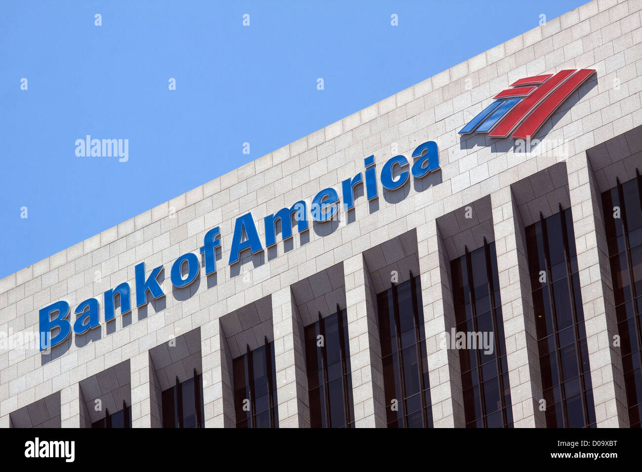 L.A. La sede centrale della Bank of America Financial District di LOS ANGELES CALIFORNIA USA STATI UNITI Foto Stock