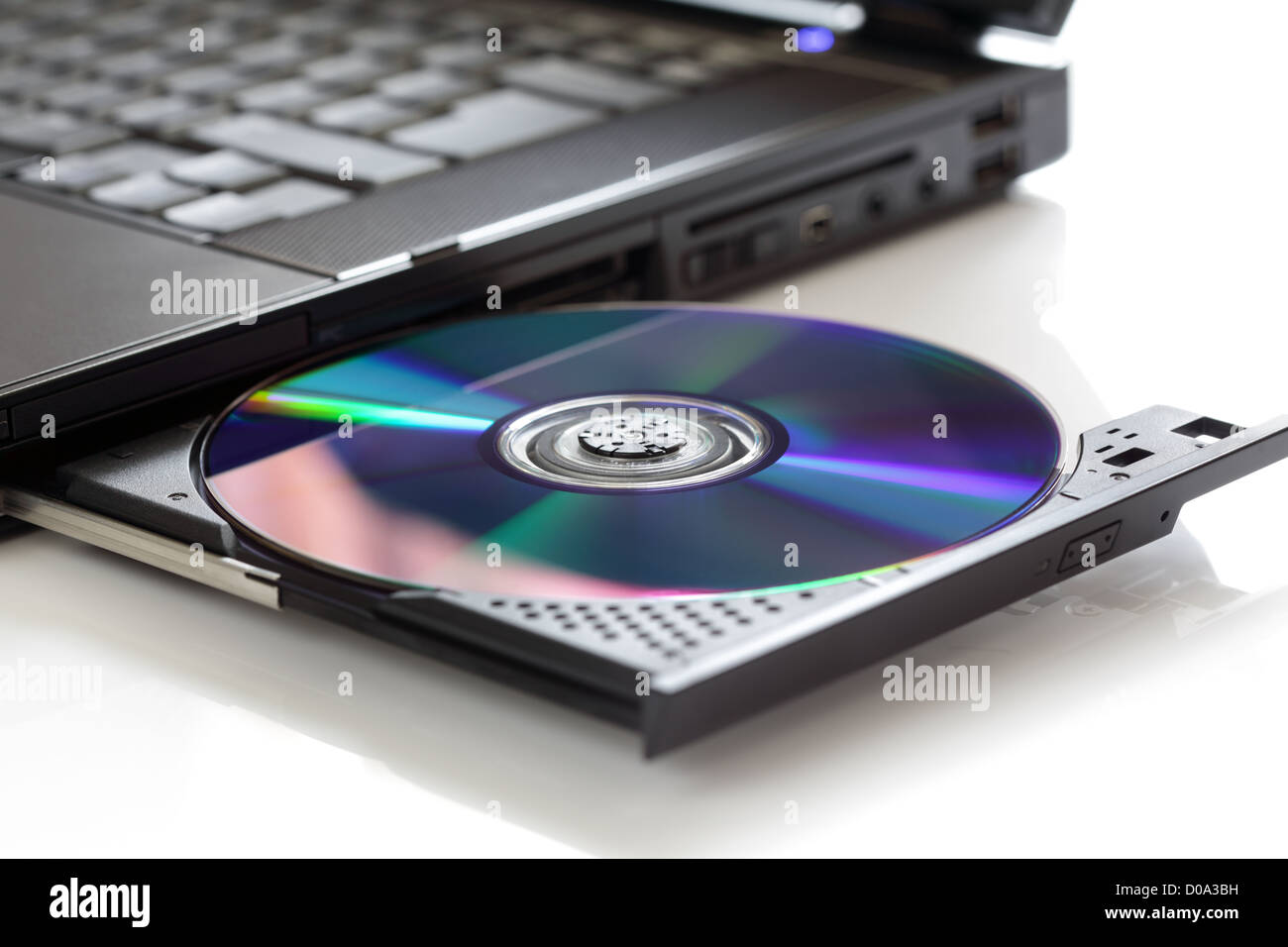 Inserire un CD vuoto Foto Stock