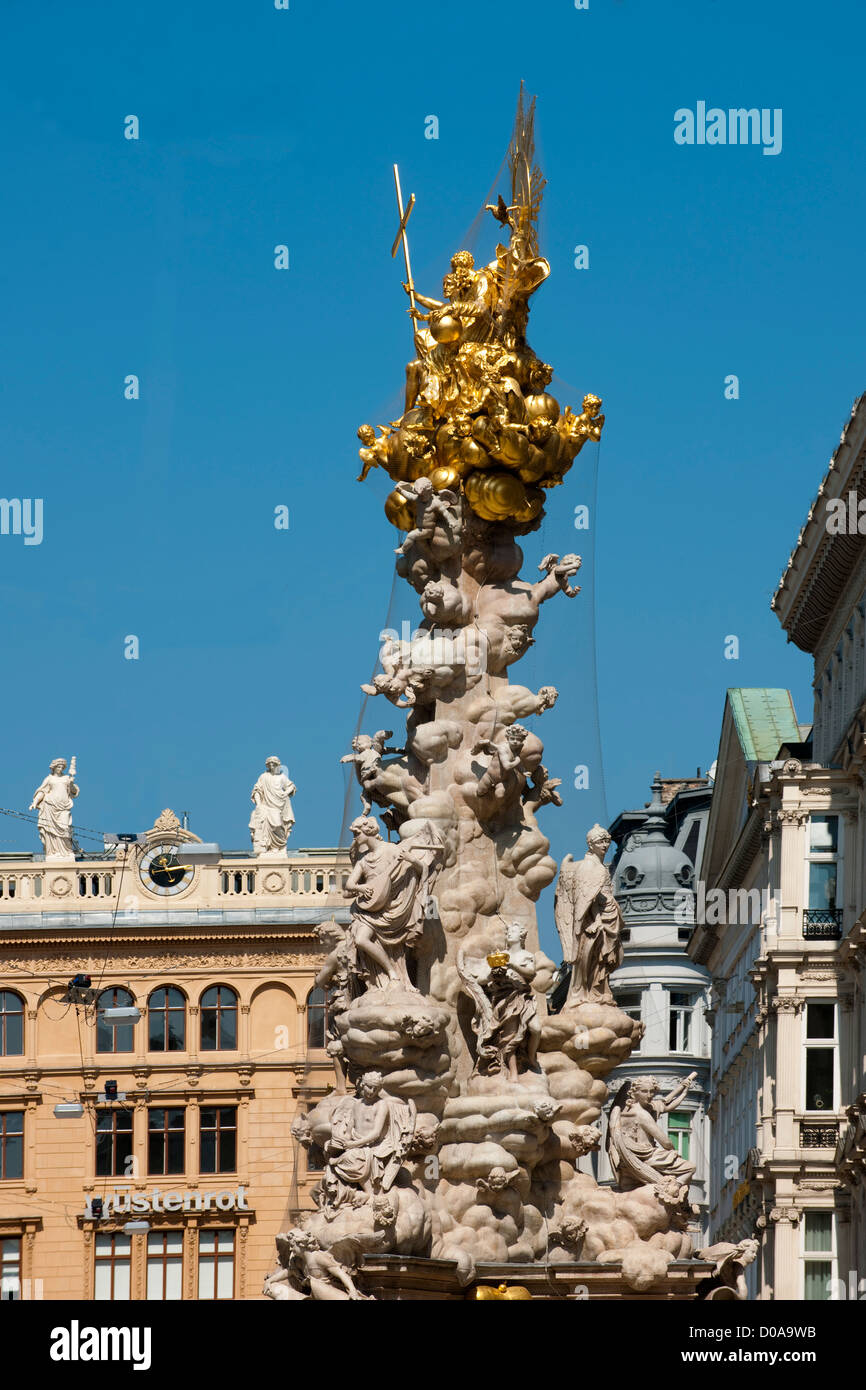 Österreich, Wien I, Graben, barocke Pestsäule (1693) Foto Stock