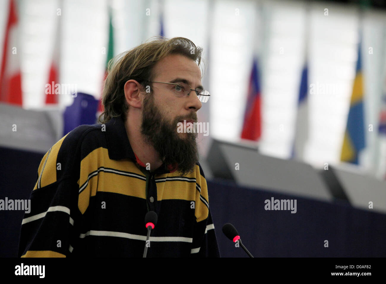Francia,Strasburgo: EP presidente Martin Schulz awards themovie 'Iο sono Li' di Andrea Segre presso il Premio LUX del Parlamento europeo a Strasburgo nel novembre del 21,2012 Foto Stock