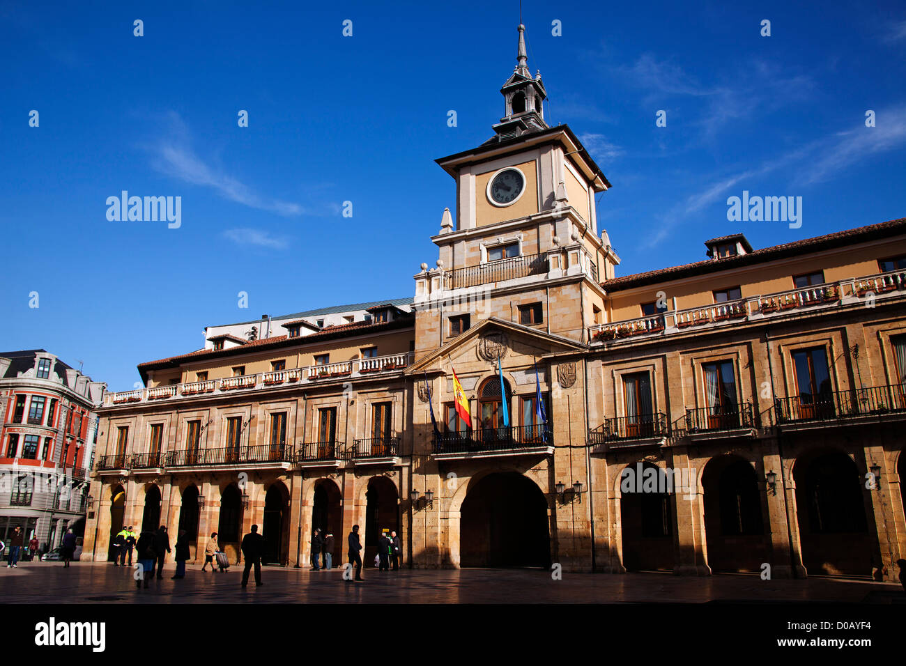 Artistico edificio storico municipio Oviedo Asturias Spagna Foto Stock