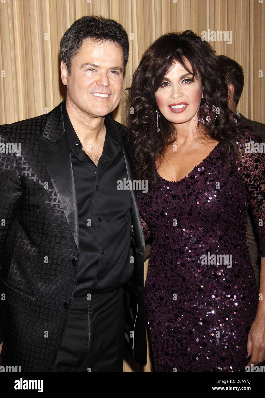 Donny Osmond e Marie Osmond apertura notturna del 'Donny e Marie a Broadway Natale' al Marquis Theatre - Sala stampa nuova Foto Stock