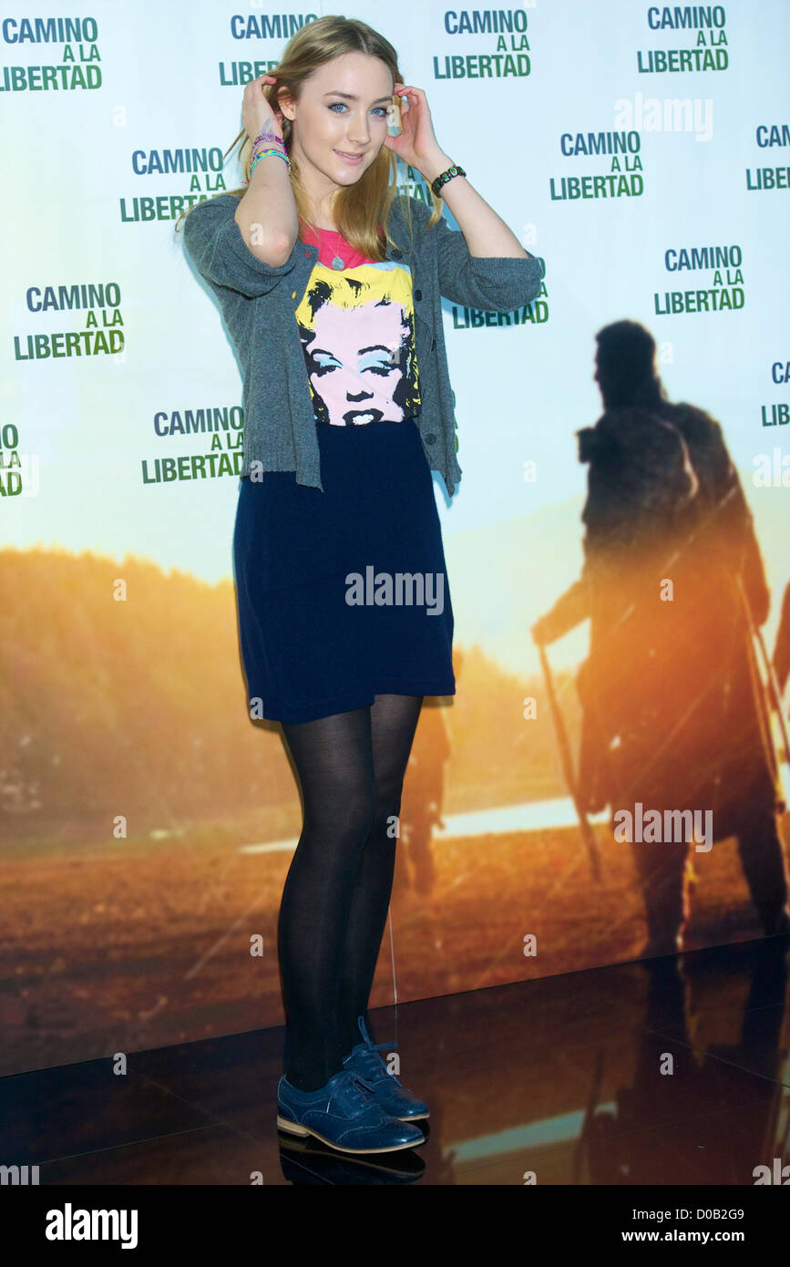 Saoirse Ronan 'Indietro' photocall al Eurostars Hotel Madrid, Spagna - 10.12.10 Foto Stock