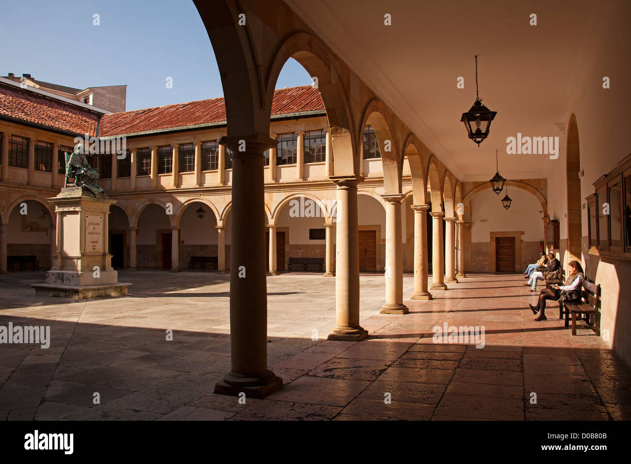 Storico edificio Università di Oviedo Asturias Spagna Foto Stock