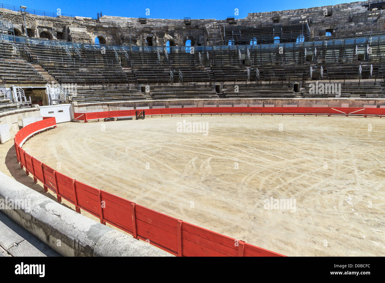 Arena Nimes (Anfiteatro Romano), Francia Foto Stock