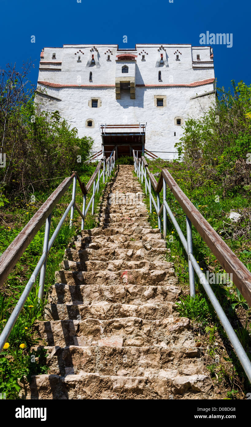 Torre Bianca è parte della fortezza di Brasov (Transilvania, Romania) Foto Stock