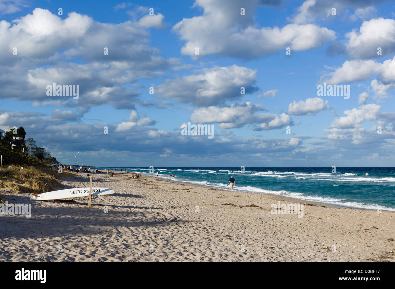 La spiaggia di Lake Worth, Treasure Coast, Florida, Stati Uniti d'America Foto Stock