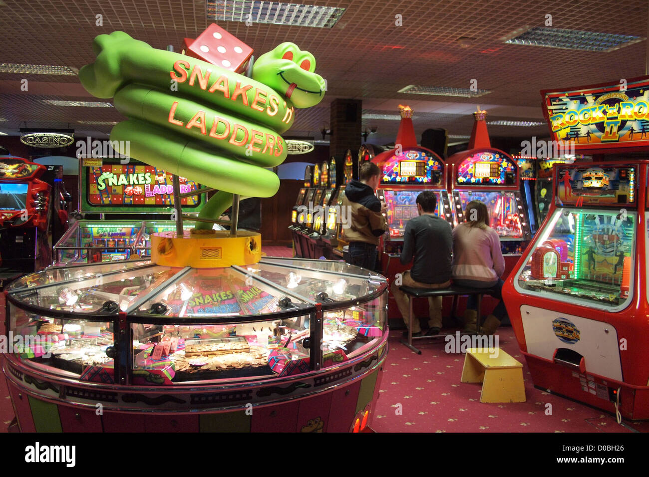 Harbour Park amusement arcades in Littlehampton England Regno Unito Foto Stock