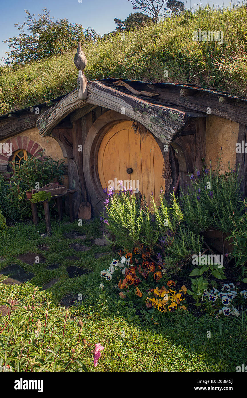 Hobbiton Movie set Foto Stock