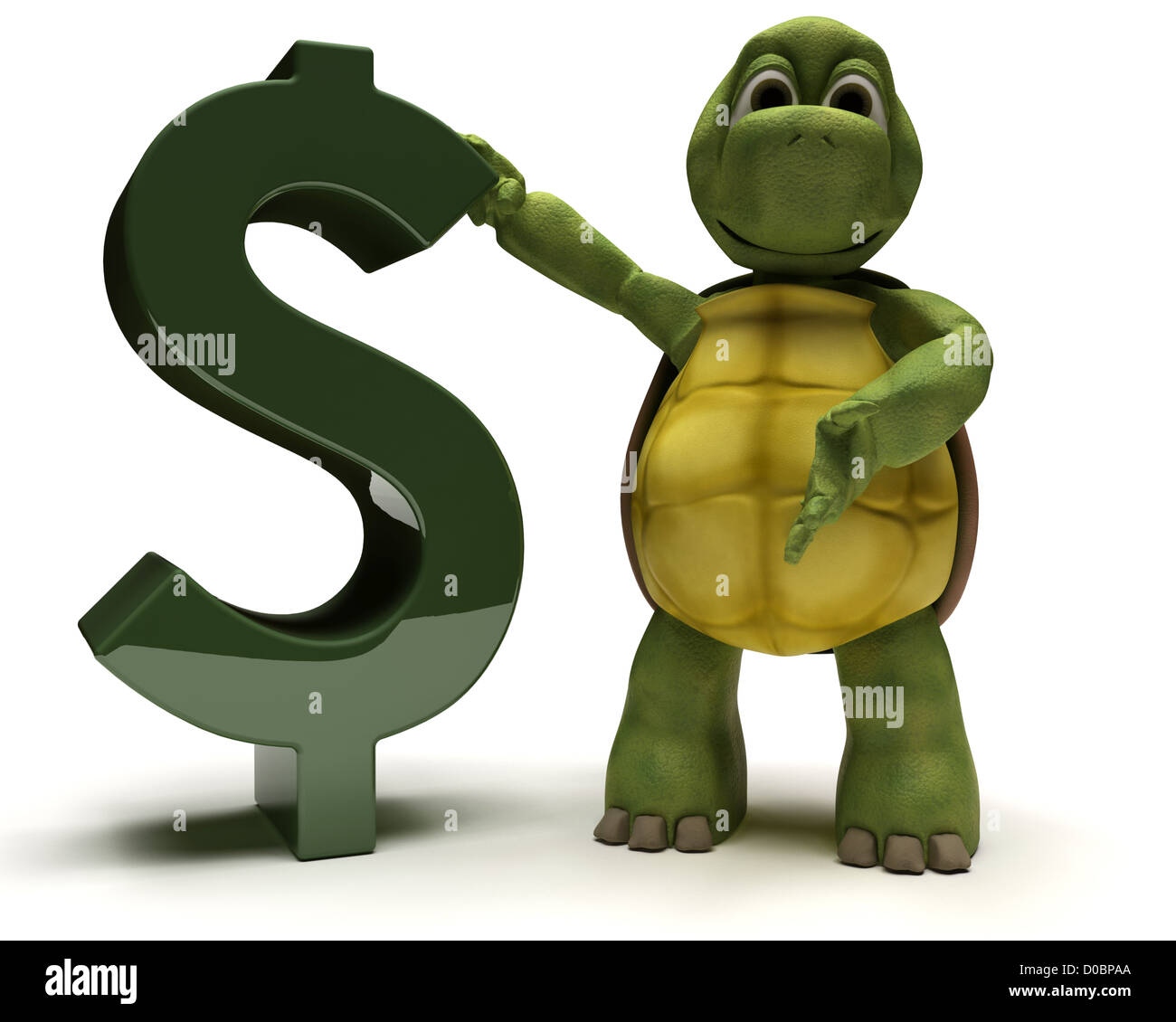 3D Render di tartaruga Foto Stock