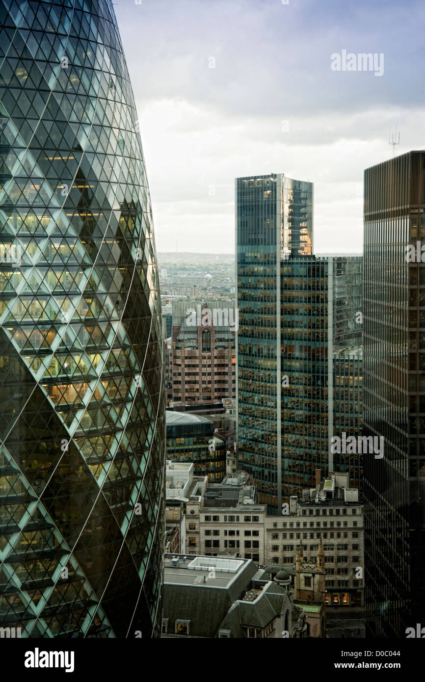 Il Gherkin building Foto Stock