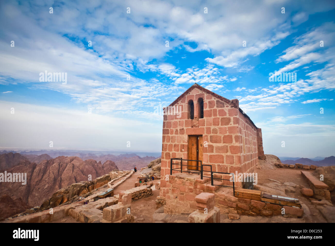 Greco-ortodossi cappella sul monte Sinai / montagna Mosè a 2285m in Egitto Foto Stock