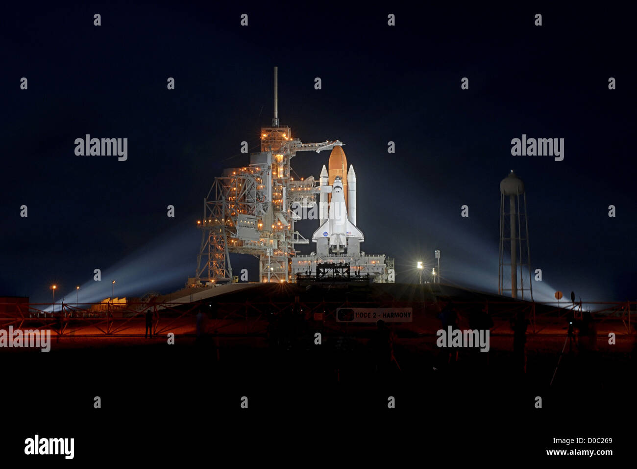 La navetta Discovery pronta per il lancio di STS-120 Foto Stock