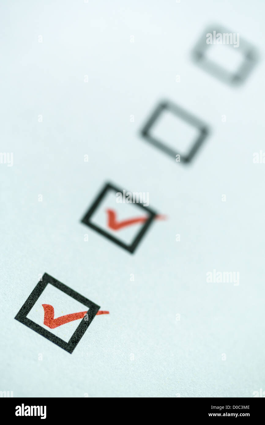 Elenco a discesa Foto Stock