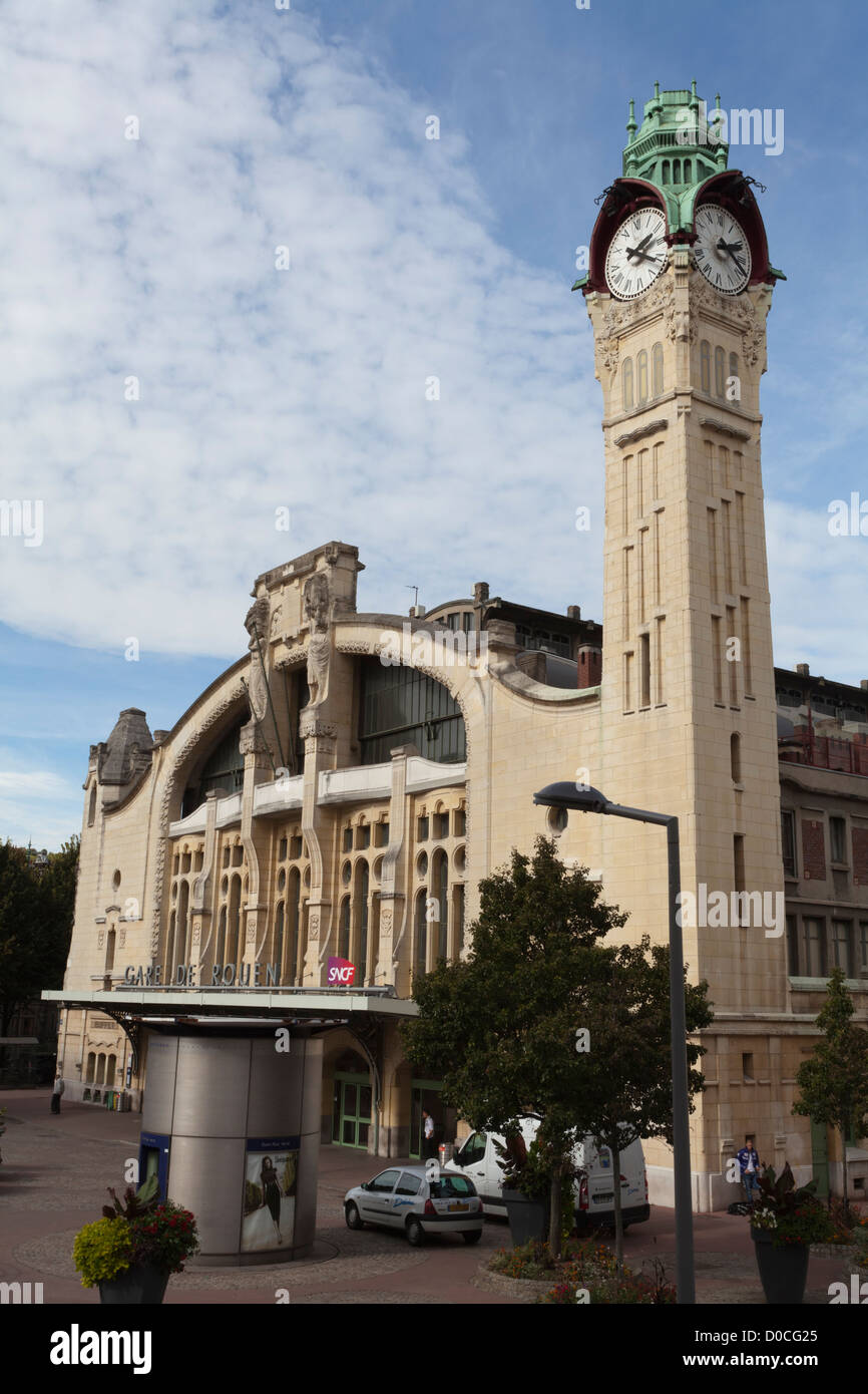 Gare de Rouen-Rive-Droite. Rouen, Normandia, Francia. Foto Stock
