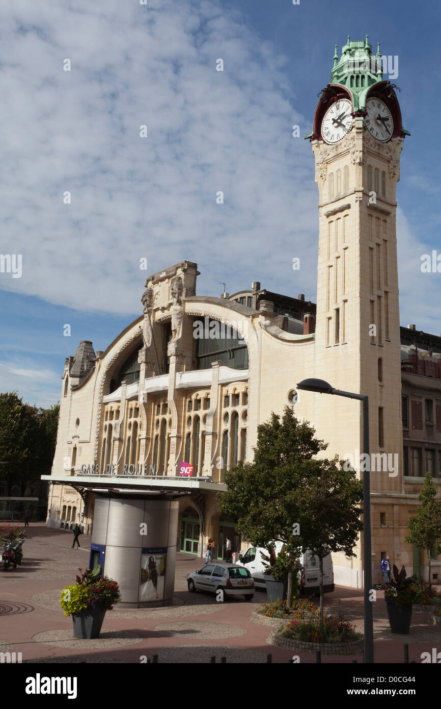 Gare de Rouen-Rive-Droite. Rouen, Normandia, Francia. Foto Stock