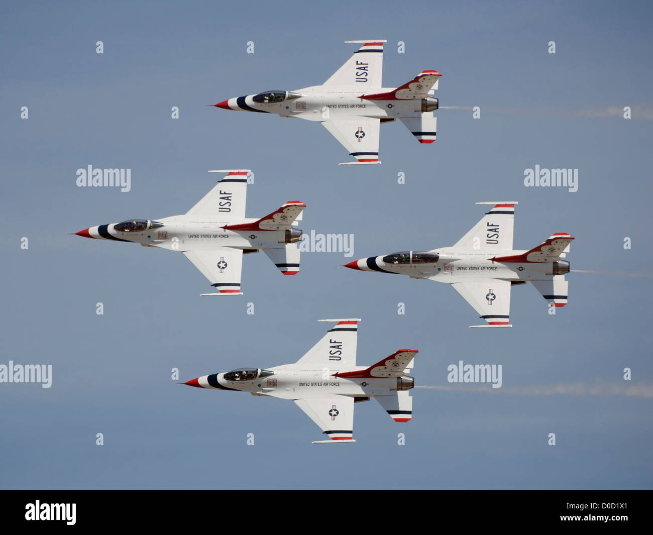 US Air Force Thunderbird team di dimostrazione Foto Stock