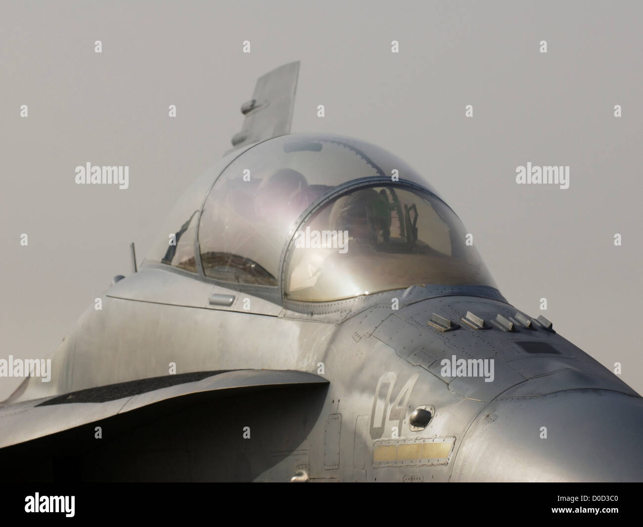 Vista in dettaglio di un US Marine Corps F/A-18D Hornet Al Asad aria in base al Anbar Provincia di Iraq Foto Stock