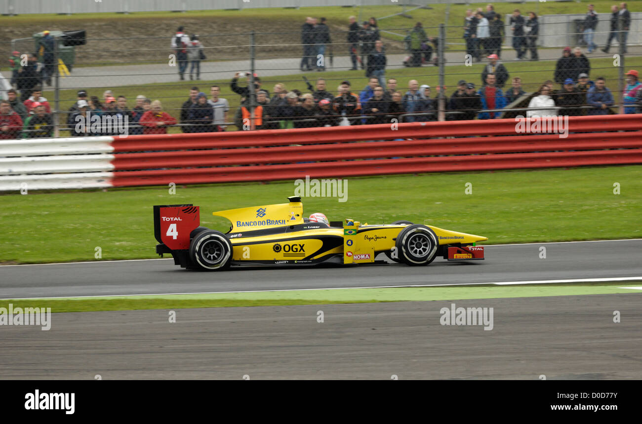 GP2 supportano la gara per la Formula 1 Silverstone British Grand Prix. 3 ° posto: Felipe Nasr (Auto 4 ), dighe Foto Stock