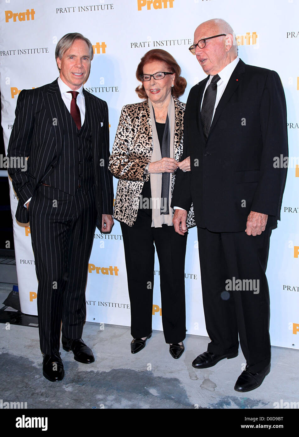 Tommy Hilfiger, Emily Fisher Landau e Ellsworth Kelly frequentare il Pratt Institute di Gala di borse di studio a 7 World Trade Center. Foto Stock