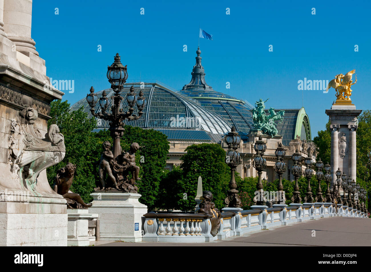 Il ponte Alexandre III, Parigi, Francia Foto Stock