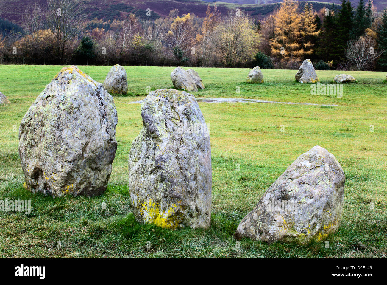 Castlerigg Stone Circle Near Keswick Lake District Cumbria Inghilterra England Foto Stock